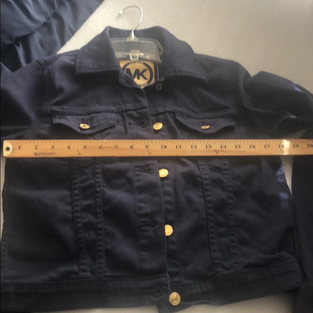 Michael Kors Navy Blue Cropped Jacket-Size Small - Picture 12 of 16